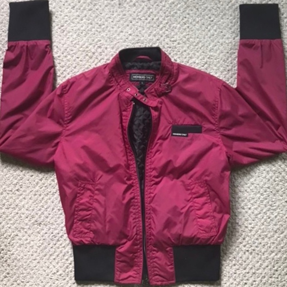 small members only bomber jacket